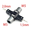 Pikkukuva 4 / 5: M5-nelikulma-avain sisäänrakennetulla yksisuuntaisella laakerityökalulla 1,5 mm / 2 mm