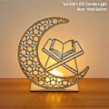 Pikkukuva 5 / 5: Eid Mubarak -riipus LED-valoilla kotiin, islamilainen Eid R Kareem -koriste Style 2