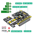 Miniatyrbild 3 av 5: 3 i 1 Combo M.2 NVMe till PCIe Adapter med Kylfläkt och Automatisk Missfärgning LED för 5
