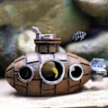 Miniatyrbillede 4 af 5: Ubådsornamenter, fisk- og rejeskjul, landskabsplejetilbehør, A