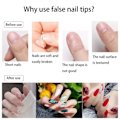 Miniatyrbilde 2 av 5: Mandelformede falske negltips - Medium Almond Shaped Clear Nails Full
