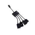 Pikkukuva 5 / 5: TS-2kpl 4 Porttia -usb Otg Hub Jakaja-adapteri Android-tietokoneelle Pc-virran lataukseen