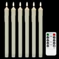 6-pack Remote Control LED Candles with Timer, Warm White Flickering Flame C
