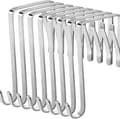 Dörrkrokar, Justerbart Järn, Ingen Borrning, Reptålig, För Rockar, Handdukar Och Kläder, Silver, 8-pack, 10 X 5,1 Cm