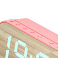 Miniatyrbild 5 av 5: Bluetooth-högtalarväckarklocka Digital klocka med Bluetooth-högtalare Spegel Digital display Väckarklocka för sovrumskontor Rosa