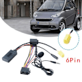 Pikkukuva 4 / 5: TS-6pin Auton Bluetooth Audio -sovitin Mikrofoni Handsfree Aux-kaapeli 159 Smart Fortwo 451 -malleille