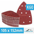 Miniatyrbillede 2 af 4: TS-25 stk. │ 11 huller │ 105 x 152 mm │ korn 60 │ til multipudsere │ Slibepapirark │ Slibepapir