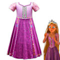 Miniatyrbild 1 av 4: Rapunzeldräkt för flickor, fest, vackra kortärmade prinsessklänningar A