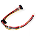 Pikkukuva 1 / 5: TS-Atx Emolevyn 4-nastainen 2-porttiseen Serial Ata Sata -kiintolevyadapterin virtajohto Ipc:lle ja verovalvonnalle