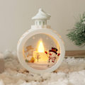 Miniatyrbild 2 av 4: Julkula med LED, Snögubbe 2-färg 2-delad LED-lampa
