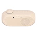 Pikkukuva 5 / 5: Langaton Bluetooth-kaiutin RGB-valaistuksella, vahvalla bassolla, lämpötilanäytöllä, ääniviestillä, FM-radiolla ja peiliherätyskellolla, beige