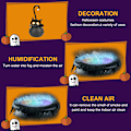 Miniatyrbild 3 av 4: Halloween-dekoration Häxkruka Färgbyte Dimmaskin Rökmaskin