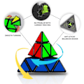 Miniatyrbild 5 av 5: Pyraminx Speed ​​​​Puzzle Kub 3x3, Triangulär Pyramid Magic Cube Mag