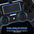 Miniatyrbillede 3 af 5: Kablet spilcontroller til PS-4/ Pro/Slim/PC(Win7/8/10)/Bærbar, USB-stik Gamepad Joystick med vibration og antislip-greb, ergonomisk