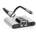 Pikkukuva 1 / 5: 2-in-1 Lightning/Type-C - Ethernet-sovitin -Phone/-Pad-laitteille, 100 Gigabit Ethernet LAN-verkkosovitin, (I-S 12.0 tai uudempi)