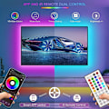 Miniatyrbilde 2 av 2: LED-lys Bluetooth RGB-lys LED-stripelys med 44-tasters fjernkontroll Musikksynkronisering Fargeskiftende LED Mood Strip 30m