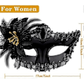 Miniatyrbilde 3 av 5: Venetiansk maske for par, maskerade maske, venetiansk blondemaske for kvinne, maskeradefest for mann - Perfekt