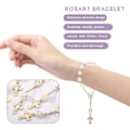 Miniatyrbilde 3 av 3: 20 stk Dåpsgaver med Mini Rosenkranser Akryl Perler Armbånd Kommunion Finger Rosenkrans Armbånd
