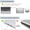 Miniatyrbillede 3 af 5: Etui kompatibelt med Macbook Air 13 tommer M1 A2337 A2179 A1932, udgivet 2021-2018 Frostet Klar
