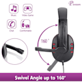 Miniatyrbild 4 av 5: Spelheadset med mikrofon för PS5, PS4, Nintendo Switch, Playstation 4, Playstation 5, Playstation Vita, Mac, Laptop, Surfplatta, Dator