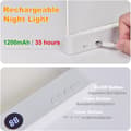 Miniatyrbild 5 av 5: Book Light, Rechargeable Clear LED Flat Reading Light with 3 Colors & Timer, Dimmable Panel Light Book Full Page Light for Reading in Bed at Night