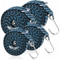 TS-Elastiska Spännband med Krokar, Elastiskt Spännband, Elastisk Bagagerem, 4-pack Bagageremmar med Elastiska Band, Justerbar Gummistropp