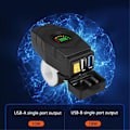 Miniatyrbillede 2 af 5: TS-C1fb 20-80v E-cykel Styr USB Oplader 24v 36v 48v 60v Qc3.0 Hurtig Oplader Adapter (rødt Lys)