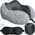 Miniatyrbild 1 av 5: 3-i-1 Resekit med Memory Foam - Nackkudde & Sovmask