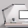 Miniatyrbilde 1 av 5: LED-skrivebordslampe med klemme, svingarm, justerbar
