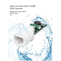 Miniatyrbild 2 av 5: TS-Vattentät 10/100mbps Rj45 Port Poe Splitter Ieee802.3 Af Ethernet Poe Adapter Dc 12v Separator Inp