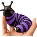 Miniatyrbild 1 av 5: Fidget Slug Leksak Artikulerad Stimulerande Leksak Vit/Svart, Pop It Slug 3D Tryckt Artikulerad Slug Fidget Leksak