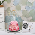 Miniatyrbillede 2 af 4: Glasrose med englefigurer, valentinsgave til hende, rosenblomst englegaver, tak mor-gaver