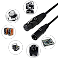 Miniatyrbillede 4 af 5: TS-Dj XLR-kabel, 3-benet hun XLR til 5-benet han XLR DMX til moving head