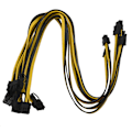 Miniatyrbilde 1 av 5: TS-6 Pin Hann Til 8(6+2) Pin Hann Pcie Adapter Strømkabel Server Pci Skjøteledning 61 cm (6 Pakning)