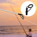 Miniatyrbilde 5 av 5: 8 stk Fiskestangringer, Reparasjonssett for Fiskestangringer i Rustfritt Stål for Saltvann Ferskvann Fiskestang (Svart){HH}