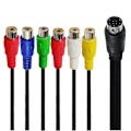 Pikkukuva 4 / 5: TS-10 Pin S-video Naaras Rgb 6 Rca 10 Pin Din S-video Uros Komponenttikaapeli 30cm Pc Hdtv Rgb Com:lle