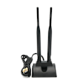 Miniatyrbilde 1 av 5: 2,4 GHz 5 GHz Dobbelbånds Wifi-antenne, RP-SMA Hannantenne Magnetisk Base For PC
