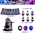 Miniatyrbild 5 av 5: Black Panther temafest dekorationer kit set ballonger dekorationer