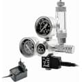 Akvarium CO2-regulator med 12V-adapter, tryckreducerare för akvarium, dubbla tryckmätare inklusive bubbelräknare och backventil, W21.8-gränssnitt