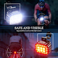 Miniatyrbilde 4 av 5: Sykkellykt Foran og Bak LED Oppladbar Lampe Mtb Sykkellys Baklykt