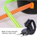 Miniatyrbilde 4 av 5: Dobbelt koppel for 2 hunder, innfellbart hundekoppel for hunder opptil 25 kg/55 lbs, 3M strekkbar sterk nylon