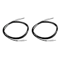 Miniatyrbillede 1 af 5: TS-2 stk. 1,5 m 3,5 mm 1/8 tomme han til 6,35 mm 1/4 tomme han stereo lydkabel Hot Black