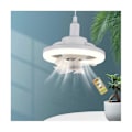 Miniatyrbilde 2 av 5: 360° roterende takvifte med E27 smart vifte med fjernkontroll LED-lampe for stue R