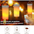 Miniatyrbillede 2 af 5: LED Flamme Lampe, USB Opladbar Flamme Natlampe, Vandafvisende