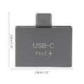 Miniatyrbilde 2 av 5: TS-Usb C Hann Til Dobbel Usb C Hunn Splitter Konverter Adapter Skjøtekontakt For Usb C Lader PC