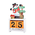 Miniatyrbild 1 av 5: TS-Julbordskalender Bordsnummer Datum Träklossar Kalender Nedräkning Jul Skrivbordskalender