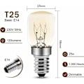 Miniatyrbillede 2 af 4: TS-Ampoule Ovn 25W 300 Grader E14 T25 Glødepære 2700K Varm Hvid Dæmpbar Pygmæpærer Til Ovn, Mikroovn, Saltlampe, 4 stk.
