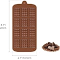 Pikkukuva 2 / 5: 2 x Silikonikakkuvuoka, Mini 12 Lokeroinen Suklaavuoa, Helppo Irrottaa Kotitekoisille Suklaille, Pralineille, Makeisille, Vaffeleille, Kakkukoristeille