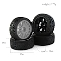 Pikkukuva 2 / 5: TS-4kpl 67mm Kumirengas Pyörä Rengas Xv01 Xv02 Tt01 Tt02 Ptg-2 1/10 Rc Kilpa-auton Päivitysosat, harmaa