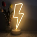 Miniatyrbillede 1 af 4: LED-blinkende skilteformet dekorationslampe varm hvid